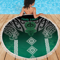 Aotearoa Maori Iwi Heritage Beach Blanket Ngai Tahu Pounamu Green LT7 - Polynesian Pride
