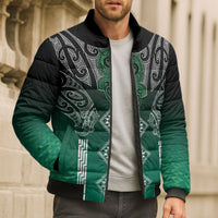 Aotearoa Maori Iwi Heritage Bomber Puffer Jacket Ngai Tahu Pounamu Green LT7 - Polynesian Pride