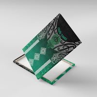 Aotearoa Maori Iwi Heritage Canvas Wall Art Ngai Tahu Pounamu Green LT7 With Frame Jade Green - Polynesian Pride