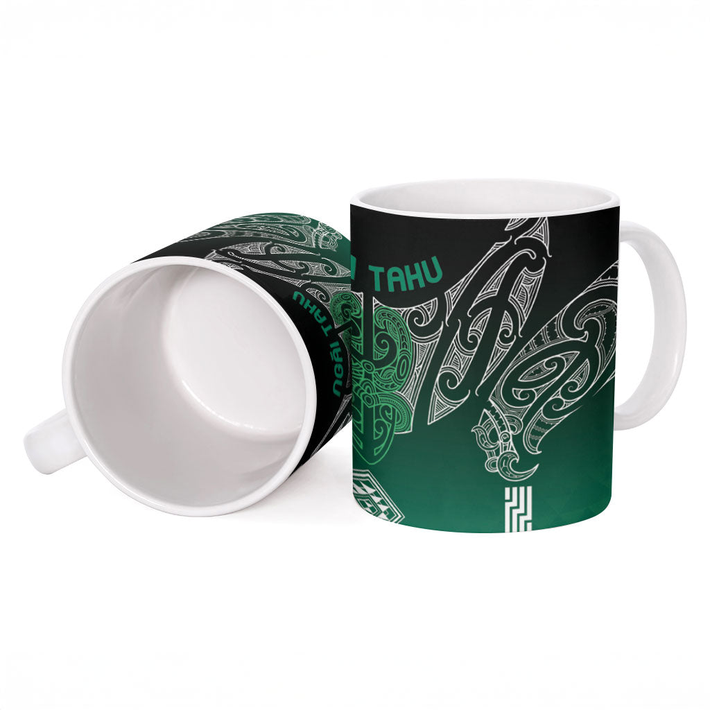 Aotearoa Maori Iwi Heritage Ceramic Mug Ngai Tahu Pounamu Green LT7 - Polynesian Pride