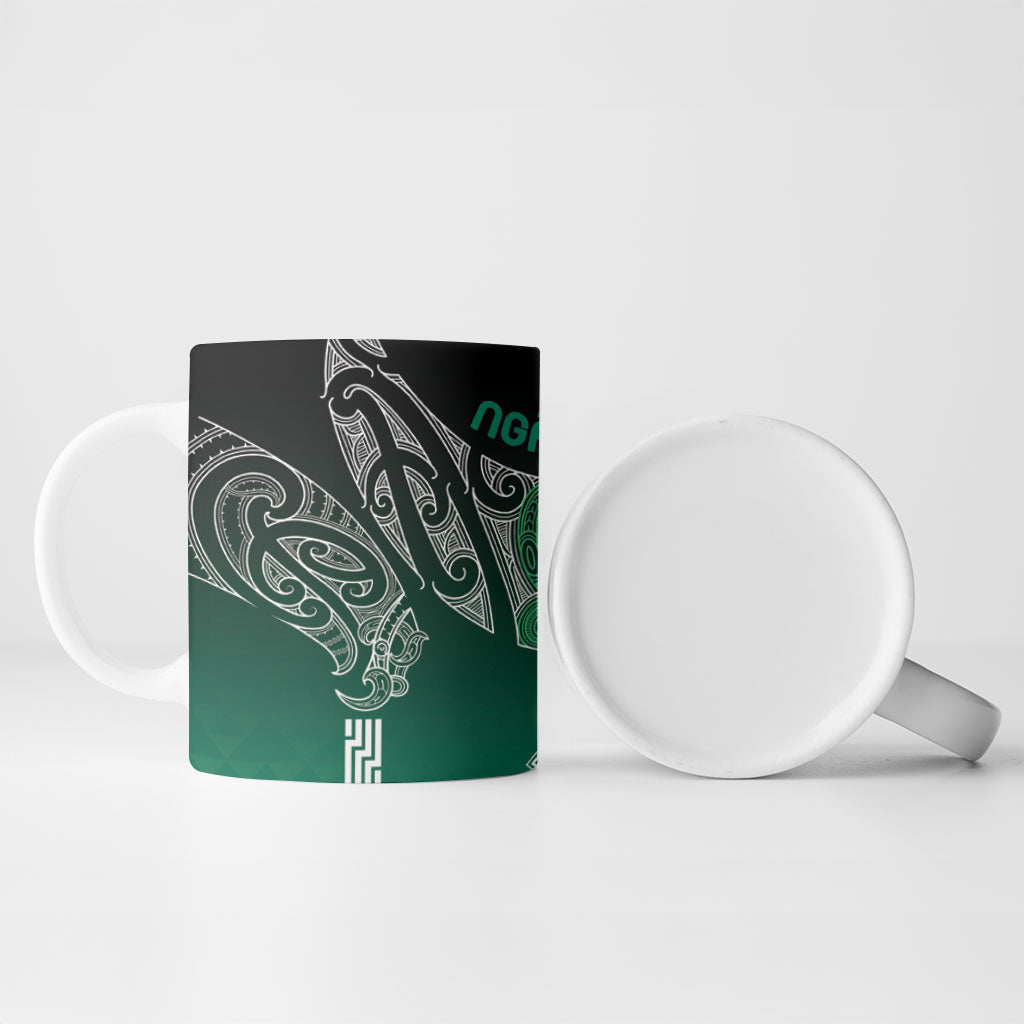 Aotearoa Maori Iwi Heritage Ceramic Mug Ngai Tahu Pounamu Green LT7 - Polynesian Pride