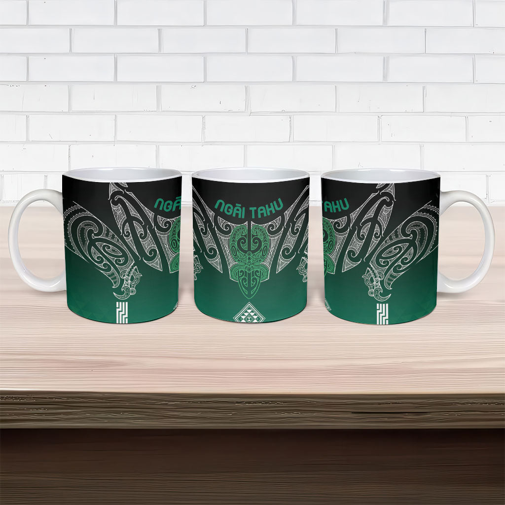 Aotearoa Maori Iwi Heritage Ceramic Mug Ngai Tahu Pounamu Green LT7 - Polynesian Pride