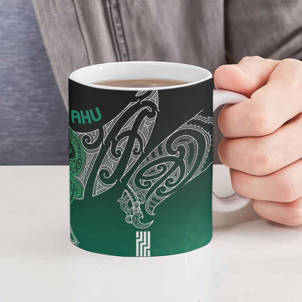 Aotearoa Maori Iwi Heritage Ceramic Mug Ngai Tahu Pounamu Green LT7 - Polynesian Pride
