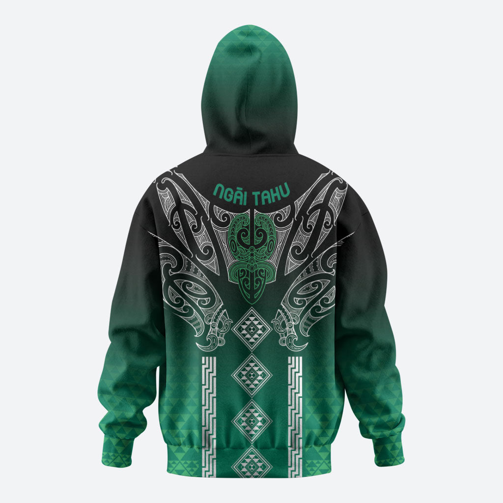 Aotearoa Maori Iwi Heritage Hoodie Ngai Tahu Pounamu Green LT7 - Polynesian Pride