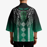 Aotearoa Maori Iwi Heritage Kimono Ngai Tahu Pounamu Green LT7 - Polynesian Pride