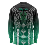 Aotearoa Maori Iwi Heritage Long Sleeve Shirt Ngai Tahu Pounamu Green LT7 - Polynesian Pride
