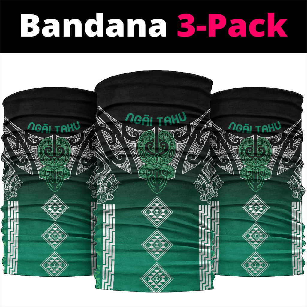 Aotearoa Maori Iwi Heritage Neck Gaiter Ngai Tahu Pounamu Green LT7 package One Size: 25*50cm Jade Green - Polynesian Pride