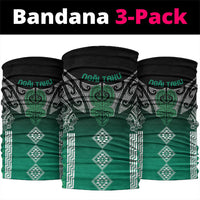 Aotearoa Maori Iwi Heritage Neck Gaiter Ngai Tahu Pounamu Green LT7 package One Size: 25*50cm Jade Green - Polynesian Pride