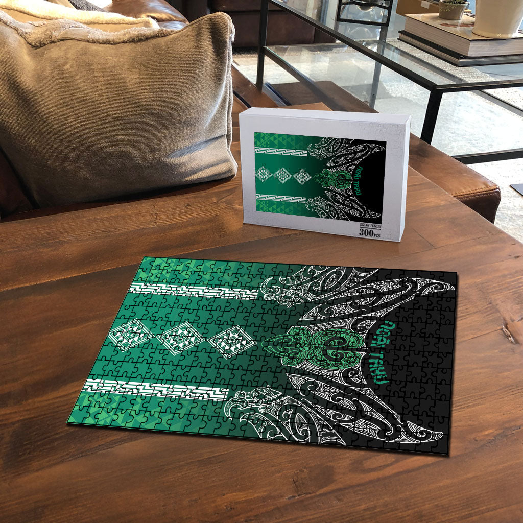 Aotearoa Maori Iwi Heritage Puzzle Ngai Tahu Pounamu Green LT7 - Polynesian Pride