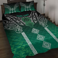 Aotearoa Maori Iwi Heritage Quilt Bed Set Ngai Tahu Pounamu Green LT7 Jade Green - Polynesian Pride