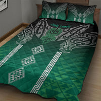 Aotearoa Maori Iwi Heritage Quilt Bed Set Ngai Tahu Pounamu Green LT7 - Polynesian Pride