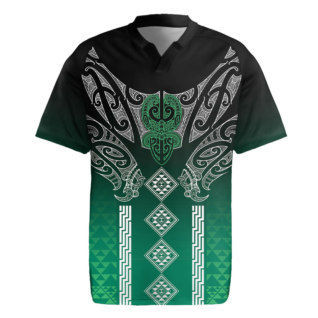 Aotearoa Maori Iwi Heritage Rugby Jersey Ngai Tahu Pounamu Green LT7 Jade Green - Polynesian Pride