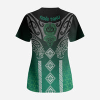 Aotearoa Maori Iwi Heritage Scrub Top Ngai Tahu Pounamu Green LT7 - Polynesian Pride
