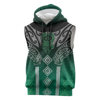 Aotearoa Maori Iwi Heritage Sleeveless Hoodie Ngai Tahu Pounamu Green LT7 Jade Green - Polynesian Pride