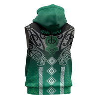 Aotearoa Maori Iwi Heritage Sleeveless Hoodie Ngai Tahu Pounamu Green LT7 - Polynesian Pride
