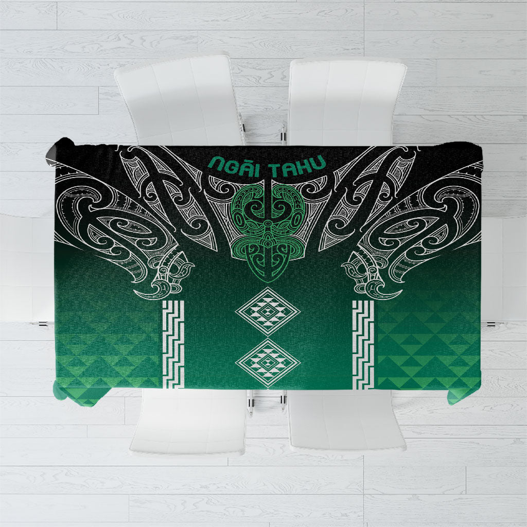Aotearoa Maori Iwi Heritage Tablecloth Ngai Tahu Pounamu Green LT7 Jade Green - Polynesian Pride