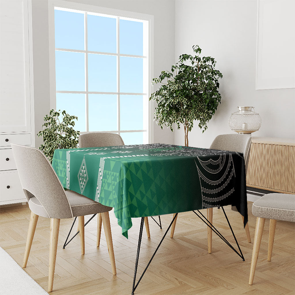 Aotearoa Maori Iwi Heritage Tablecloth Ngai Tahu Pounamu Green LT7 - Polynesian Pride