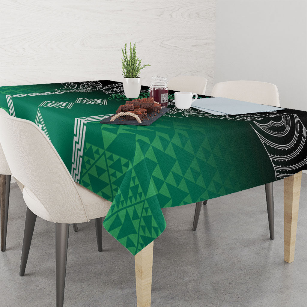 Aotearoa Maori Iwi Heritage Tablecloth Ngai Tahu Pounamu Green LT7 - Polynesian Pride