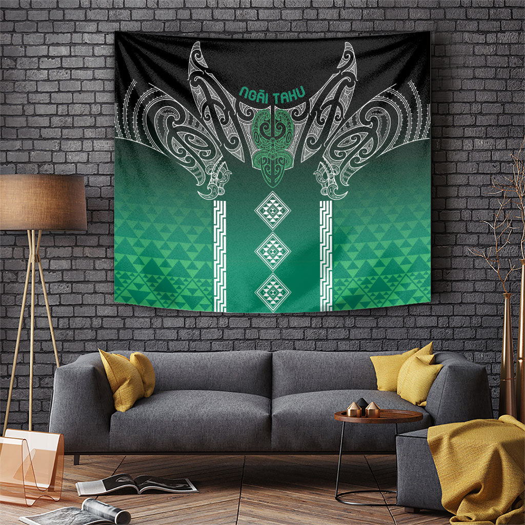 Aotearoa Maori Iwi Heritage Tapestry Ngai Tahu Pounamu Green LT7 Jade Green - Polynesian Pride