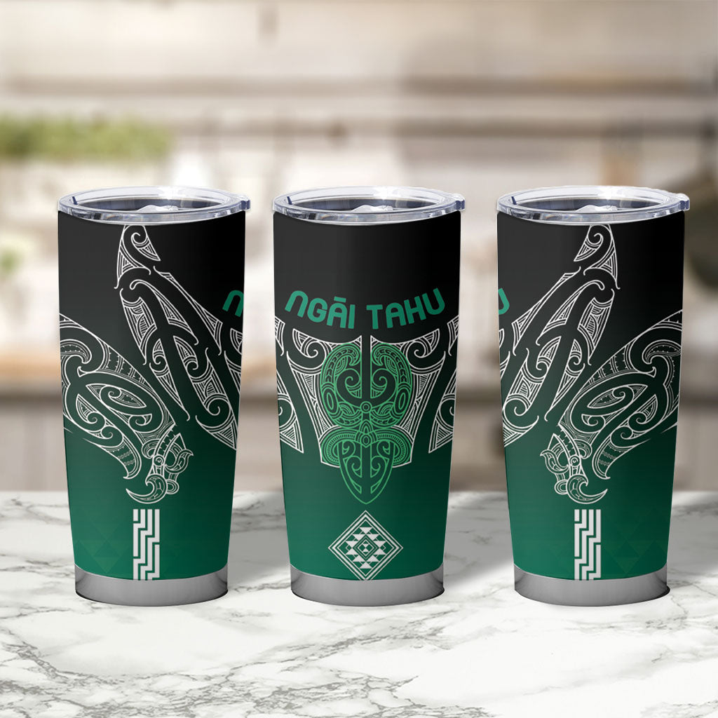 Aotearoa Maori Iwi Heritage Tumbler Cup Ngai Tahu Pounamu Green LT7 - Polynesian Pride