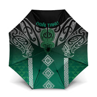 Aotearoa Maori Iwi Heritage Umbrella Ngai Tahu Pounamu Green LT7 One Size Folded 11.42 inch Opened Diameter 37.4 inch Jade Green - Polynesian Pride