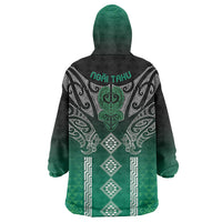 Aotearoa Maori Iwi Heritage Wearable Blanket Hoodie Ngai Tahu Pounamu Green LT7 - Polynesian Pride