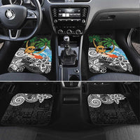 Tropical Christmas Polynesian Car Mats Funny Surfing Pineapple