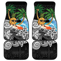 Tropical Christmas Polynesian Car Mats Funny Surfing Pineapple