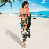 Tropical Christmas Polynesian Sarong Funny Surfing Pineapple