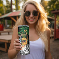 Tropical Christmas Polynesian Skinny Tumbler Funny Surfing Pineapple LT7 - Polynesian Pride