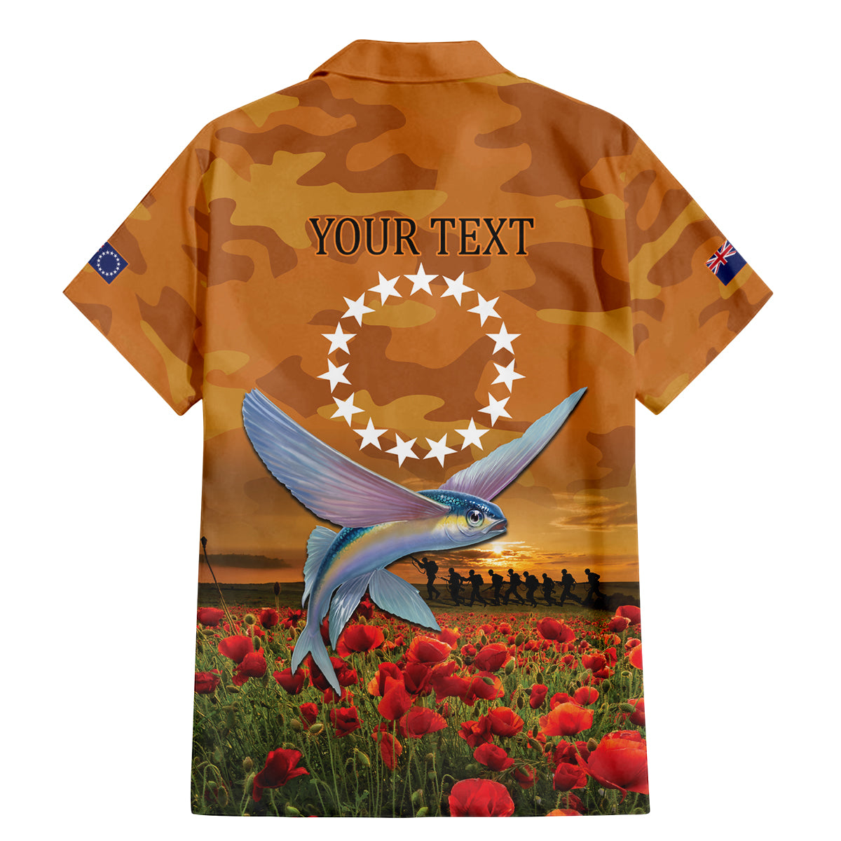 Cook Islands ANZAC Day Personalised Family Matching Mermaid Dress and Hawaiian Shirt with Poppy Field LT9 - Polynesian Pride