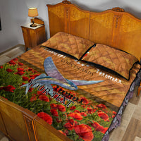 Cook Islands ANZAC Day Personalised Quilt Bed Set with Poppy Field LT9 - Polynesian Pride