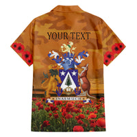 Norfolk Island ANZAC Day Personalised Family Matching Long Sleeve Bodycon Dress and Hawaiian Shirt with Poppy Field LT9 - Polynesian Pride