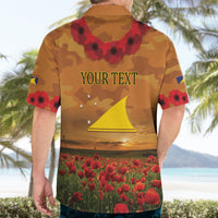 Tokelau ANZAC Day Personalised Hawaiian Shirt with Poppy Field LT9 - Polynesian Pride