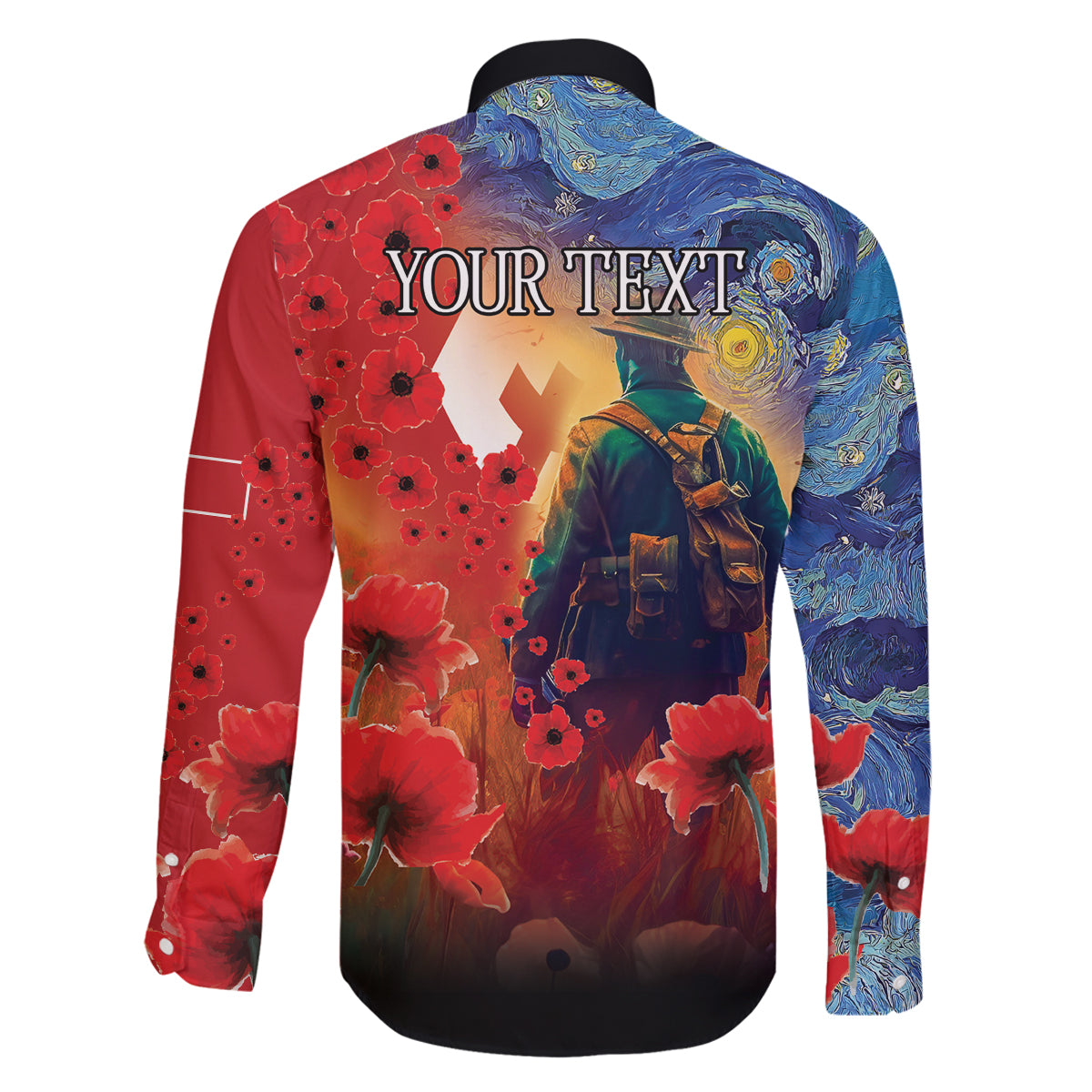 Tonga ANZAC Day Personalised Family Matching Summer Maxi Dress and Hawaiian Shirt Soldier Te Tau Manatui Kinautolu with Poppy Field LT9 - Polynesian Pride