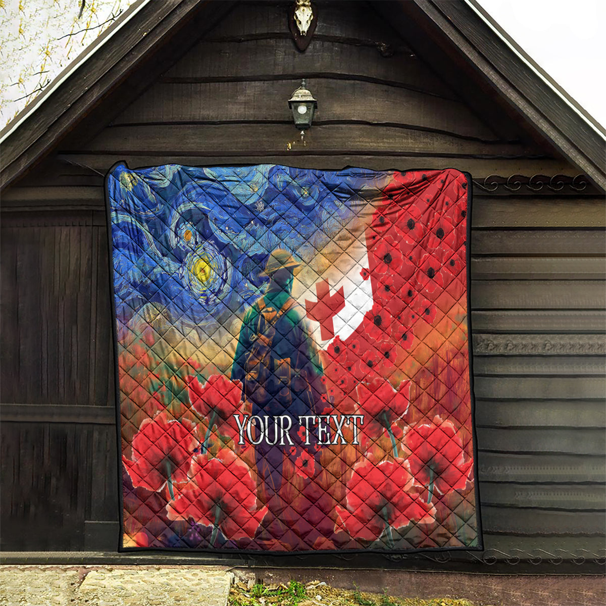 Tonga ANZAC Day Personalised Quilt Soldier Te Tau Manatui Kinautolu with Poppy Field LT9 - Polynesian Pride