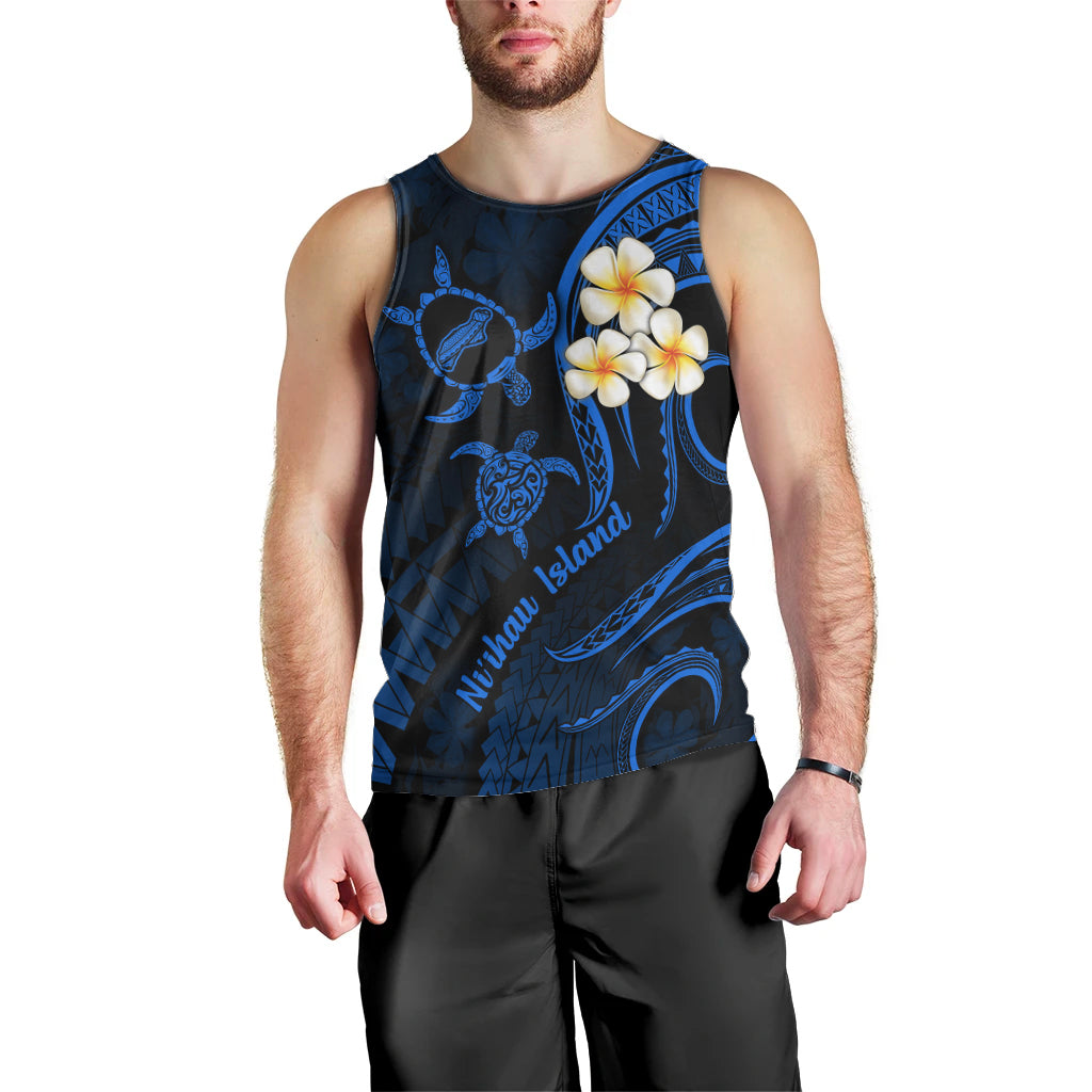 Hawaii Men Tank Top Niihau Islands Polynesian Sunset Plumeria Blue Vibe LT9 - Polynesian Pride