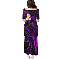 Polynesian Hawaii Puletasi Niihau Islands with Pacific Plumeria Purple Vibe LT9 - Polynesian Pride