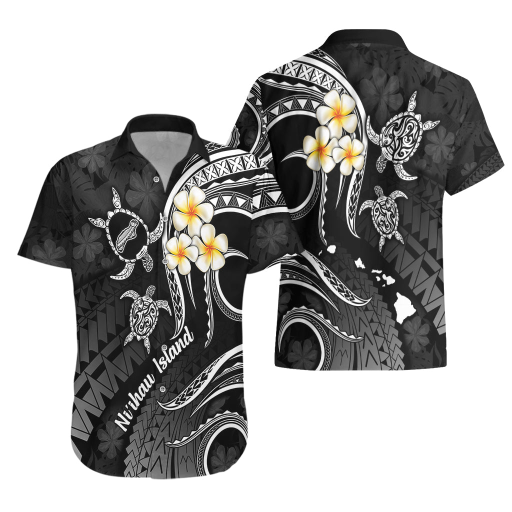 Polynesian Hawaii Hawaiian Shirt Niihau Islands with Pacific Plumeria White Vibe LT9 - Polynesian Pride