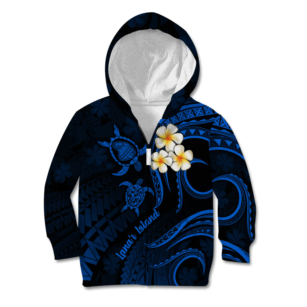 Hawaii Kid Hoodie Lanai Islands Polynesian Sunset Plumeria Blue Vibe LT9 - Polynesian Pride