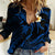 Hawaii Women Casual Shirt Lanai Islands Polynesian Sunset Plumeria Blue Vibe LT9 Female Blue - Polynesian Pride