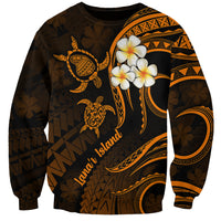 Hawaii Sweatshirt Lanai Islands Polynesian Sunset Plumeria Gold Vibe LT9 Unisex Gold - Polynesian Pride