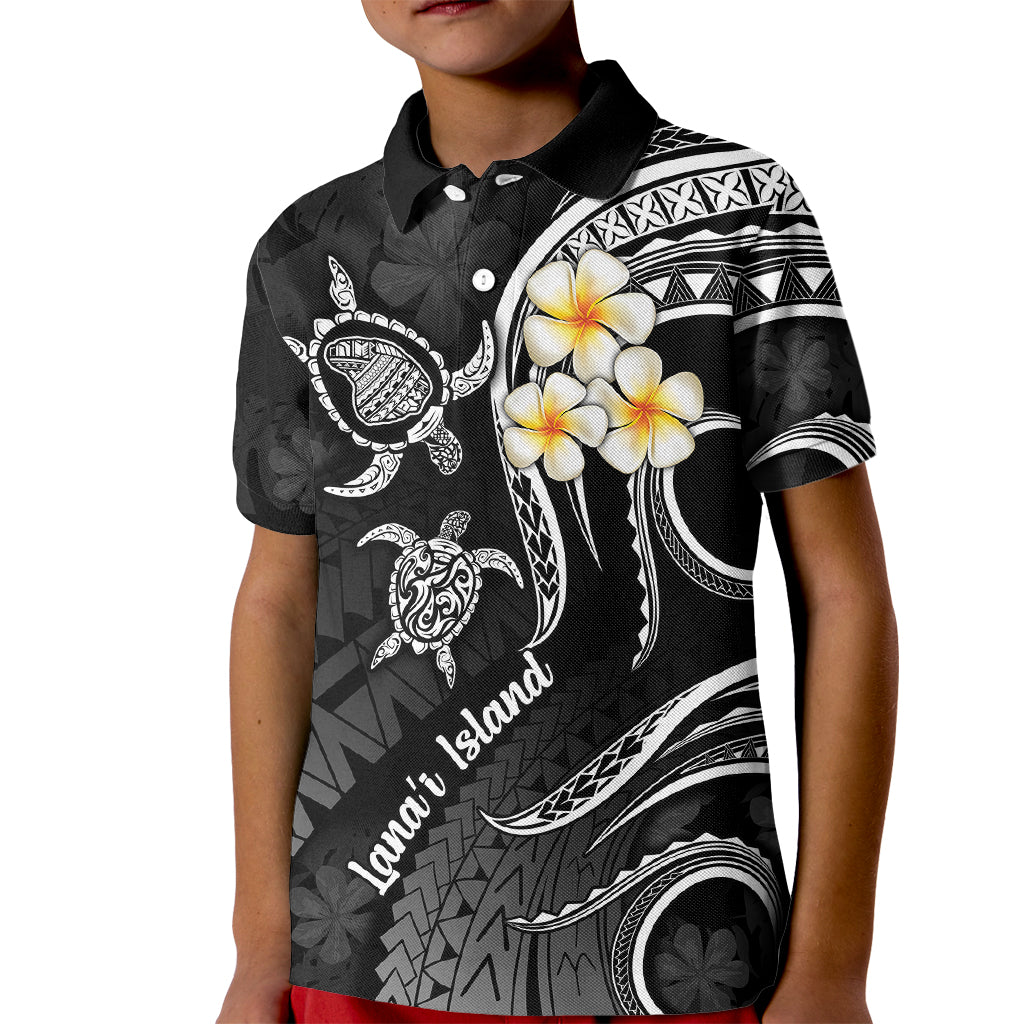 Polynesian Hawaii Kid Polo Shirt Lanai Islands with Pacific Plumeria White Vibe LT9 Kid White - Polynesian Pride