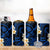 Hawaii Lanaʻi Islands Pacific Plumeria 4 in 1 Can Cooler Tumbler Blue Polynesian Tattoo