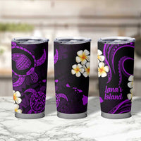 Hawaii Lanaʻi Islands Pacific Plumeria Tumbler Cup Purple Polynesian Tattoo