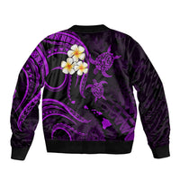 Polynesian Hawaii Bomber Jacket Kauai Islands with Pacific Plumeria Purple Vibe LT9 - Polynesian Pride