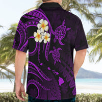 Polynesian Hawaii Hawaiian Shirt Kauai Islands with Pacific Plumeria Purple Vibe LT9 - Polynesian Pride