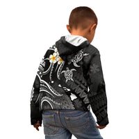Polynesian Hawaii Kid Hoodie Kauai Islands with Pacific Plumeria White Vibe LT9 - Polynesian Pride