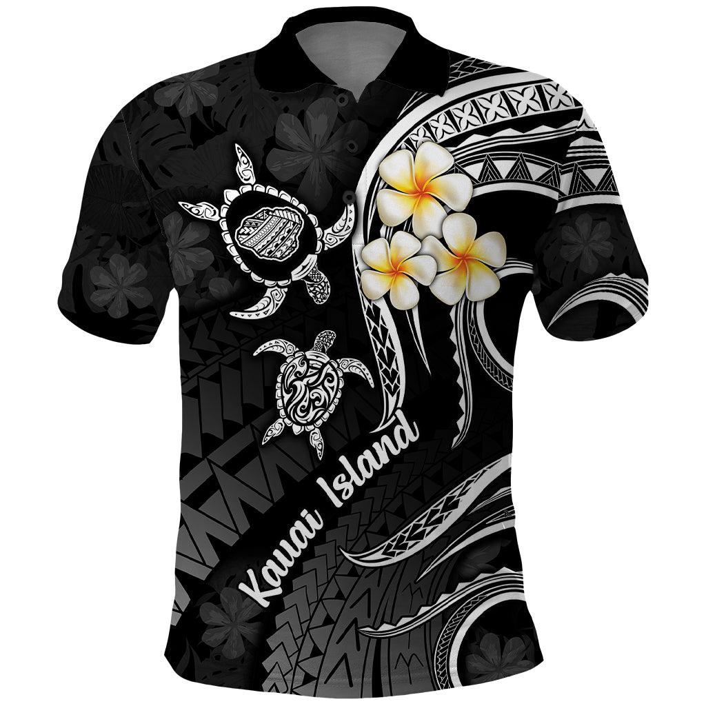Polynesian Hawaii Polo Shirt Kauai Islands with Pacific Plumeria White Vibe LT9 White - Polynesian Pride