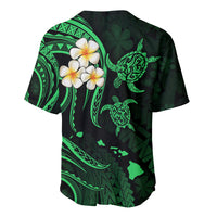 Hawaii Baseball Jersey Kahoolawe Islands Polynesian Sunset Plumeria Green Vibe LT9 - Polynesian Pride